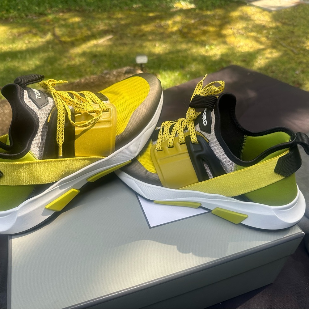 Tom Ford Men's Dynamic Yellow and Black Sneakers